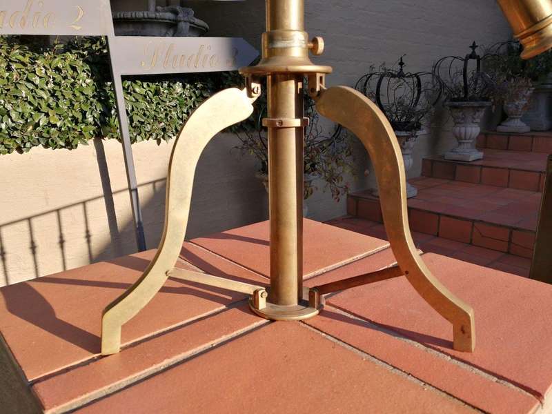 A 20th Century Brass Telescope On Stand
