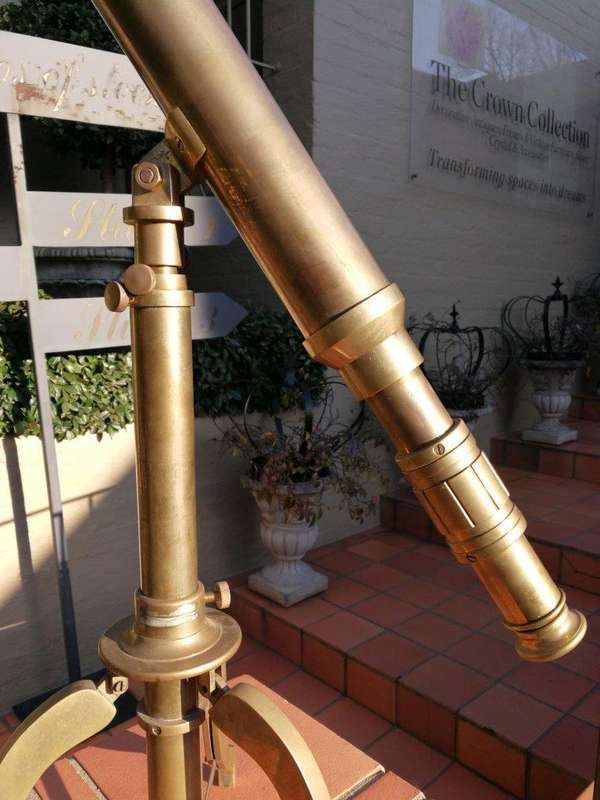 A 20th Century Brass Telescope On Stand
