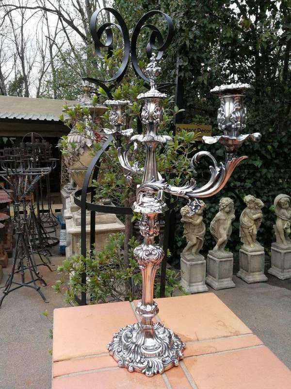 An Electroplate Three Light Candelabra