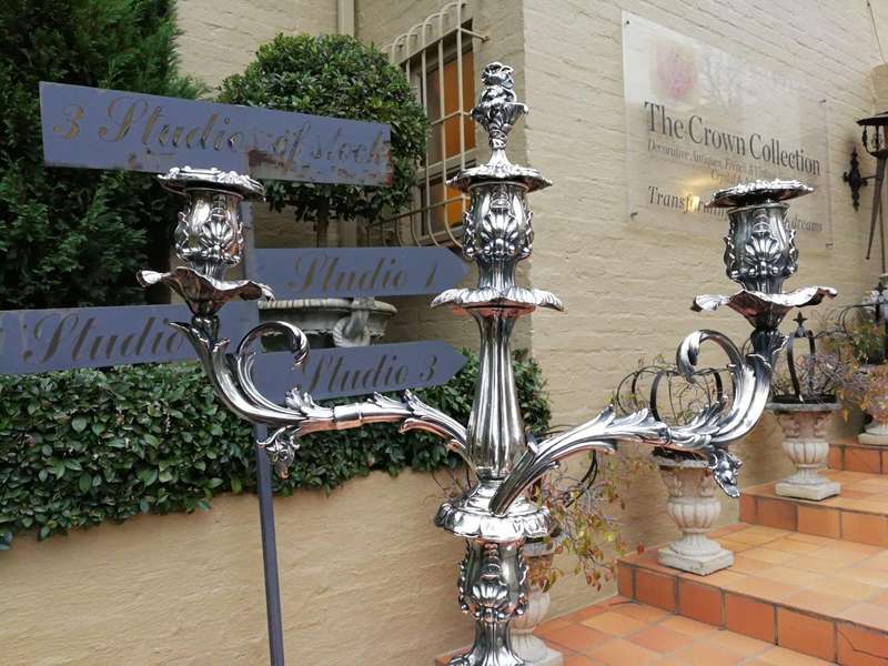 An Electroplate Three Light Candelabra