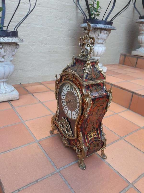 A 19th Century French Tortoiseshell Boulle Clock