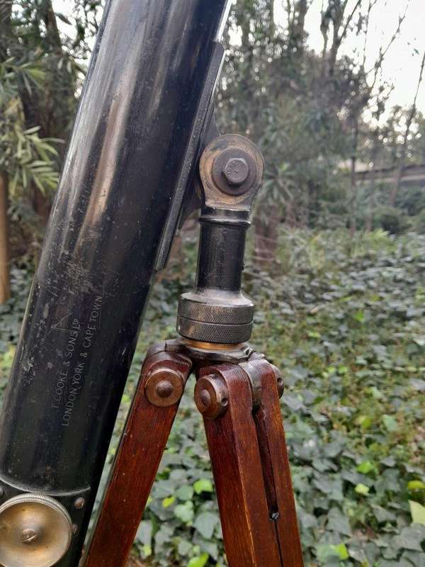 An Antique Early 20th Circa 1920 Century British T. Cooke And Sons Ltd. Brass And Black Painted T...