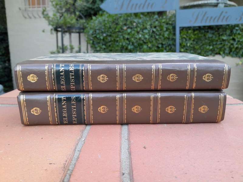 An Antique Circa 1807 Collection of Two Hard Cover Books of Elegant Episties  Published by J. Ma...