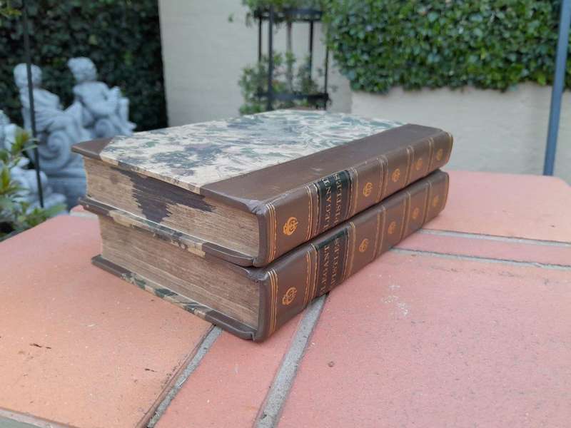 An Antique Circa 1807 Collection of Two Hard Cover Books of Elegant Episties  Published by J. Ma...