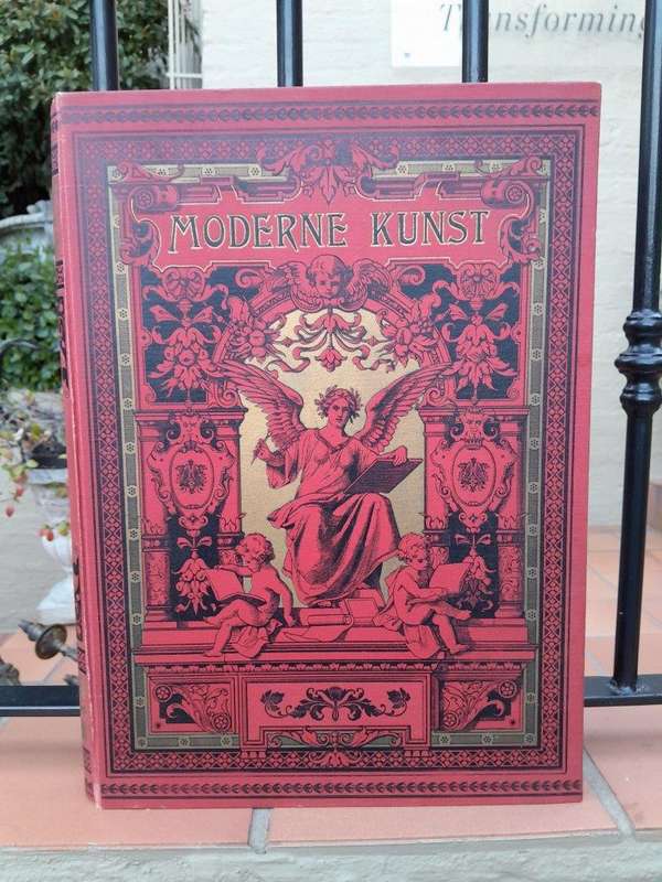 An Antique Moderne Kunst in Meister-Holzschnitten Hard Cover with Gold Finishing to Pages and Gol...