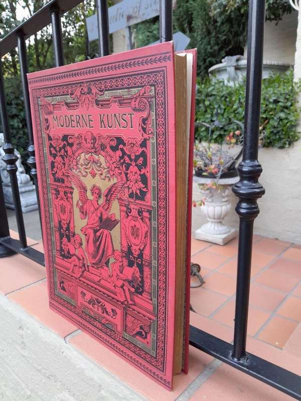 An Antique Moderne Kunst in Meister-Holzschnitten Hard Cover with Gold Finishing to Pages and Gol...