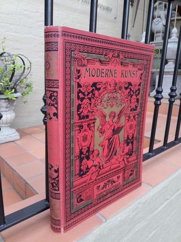 An Antique Moderne Kunst in Meister-Holzschnitten Hard Cover with Gold Finishing to Pages and Gol...