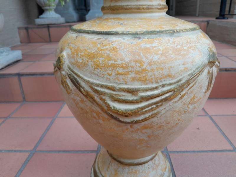A Terracotta Colour Urn Shape Lamp Base
