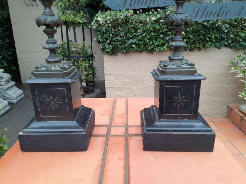 An Early 20th Century Pair Of Tall Bronze Candelabra