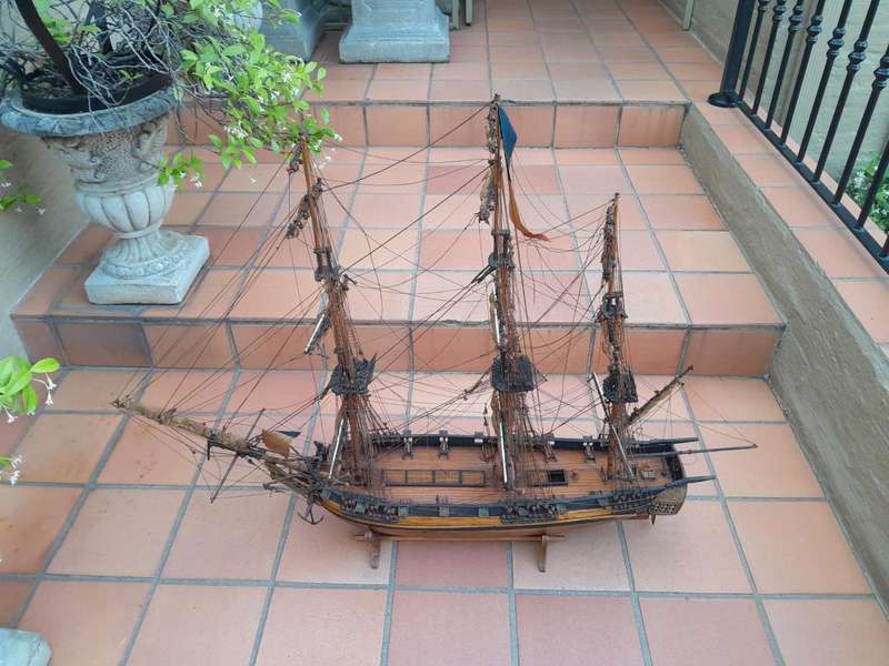A 20th Century Hand-Made French Sailing Ship