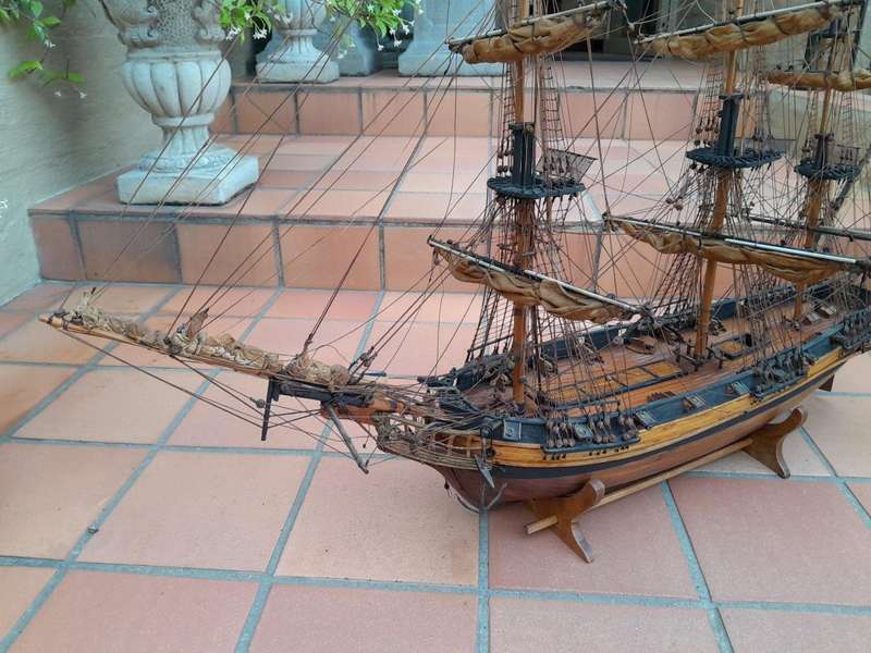 A 20th Century Hand-Made French Sailing Ship