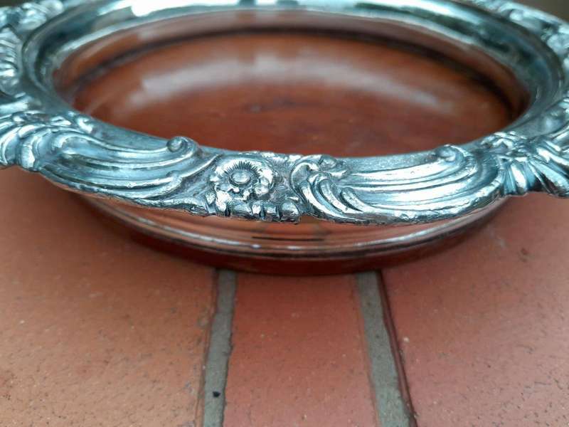 An Early 19th Century Electroplate Champagne Coaster On Wooden Base