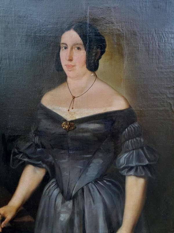 An Antique 17th Century European Oil On Canvas In Ornately Gilt Frame. Signed 238