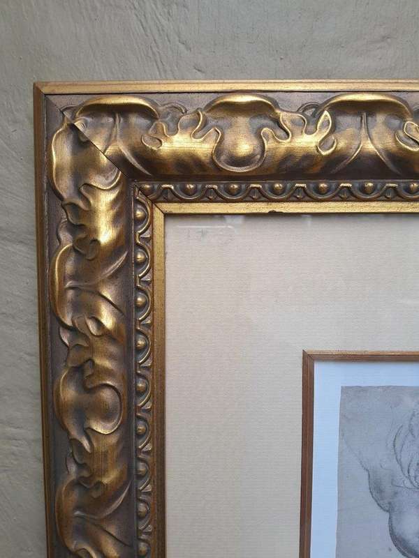 A 20th Century Study Of Torso Photolithograph After Peter Paul Rubens In A Gilded Frame