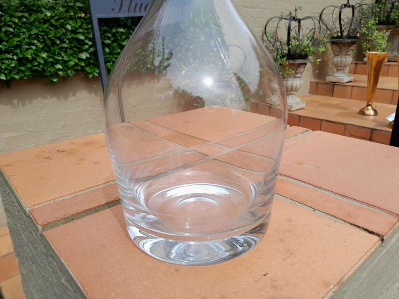 A Hand Blown Crystal Decanter with Stopper