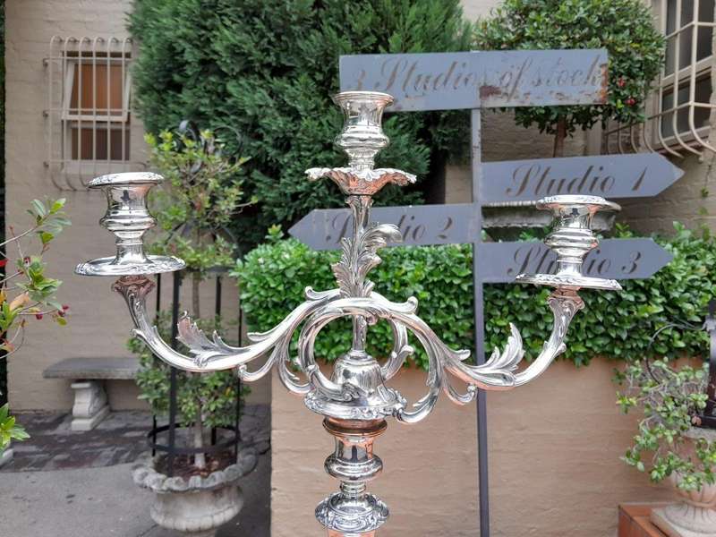 A 20th Century Silver Plate Candelabra
