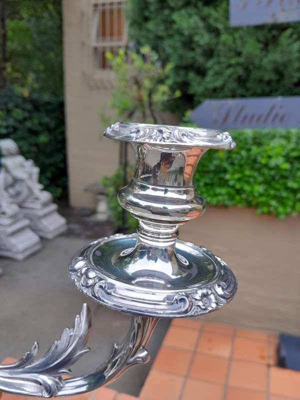 A 20th Century Silver Plate Candelabra