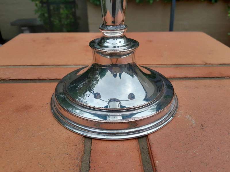 A Silver Plate  Candelabra