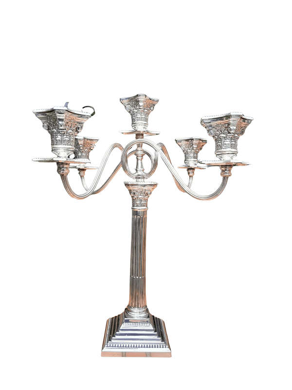A 20th Century English/Birmingham Silver Candelabra (1726g silver) ND