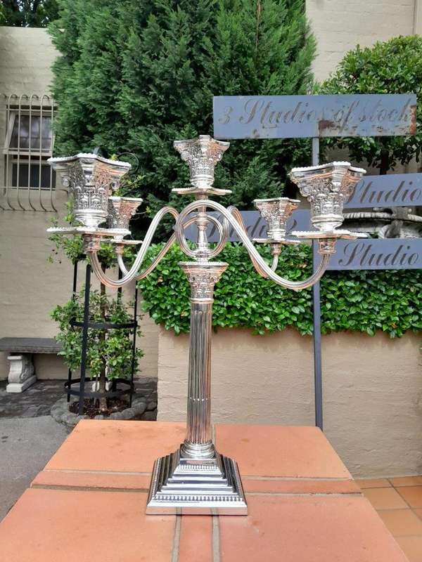 A 20th Century English/Birmingham Silver Candelabra (1726g silver) ND