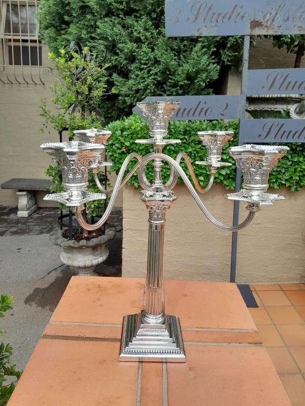 A 20th Century English/Birmingham Silver Candelabra (1726g silver) ND