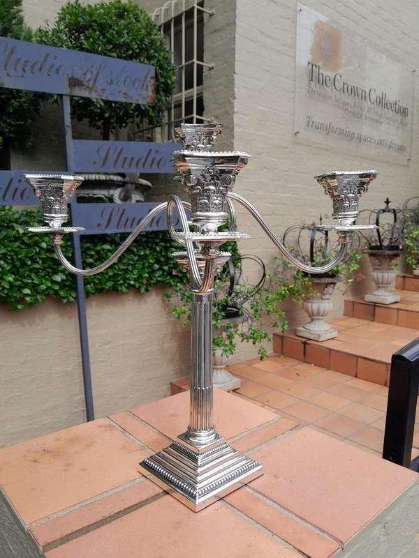 A 20th Century English/Birmingham Silver Candelabra (1726g silver) ND