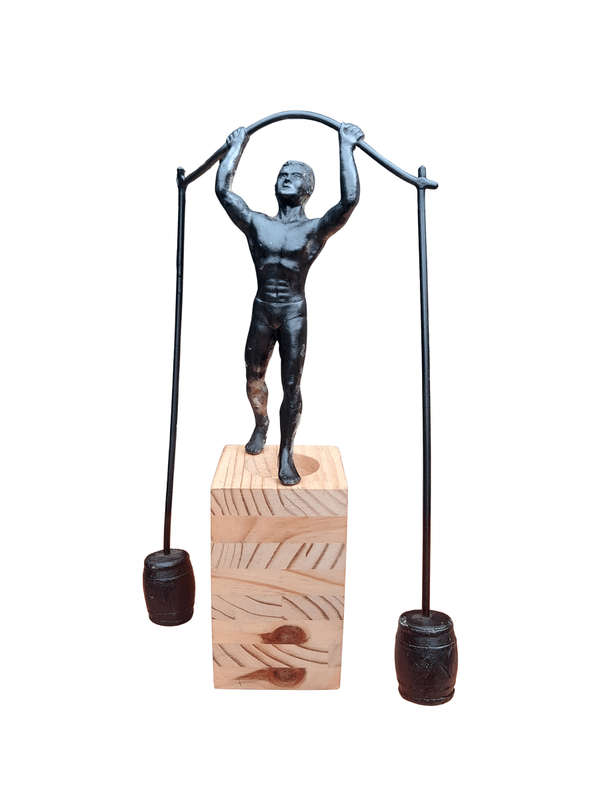 Metal Man Weightlifter Figurine