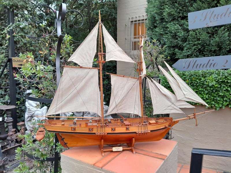 A 20th Century Handmade in Mauritius Model Ship