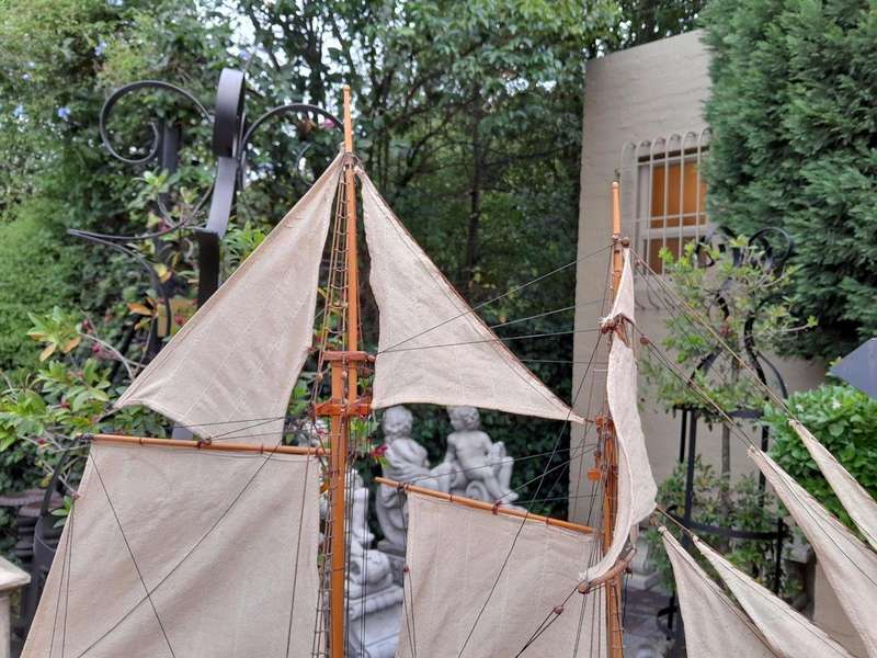 A 20th Century Handmade in Mauritius Model Ship