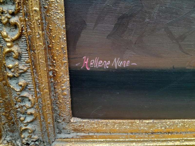 A Large Sized 20th Century Oil on Canvas of Floral Bouqet in an Ornately Gilded Frame Signed by H...