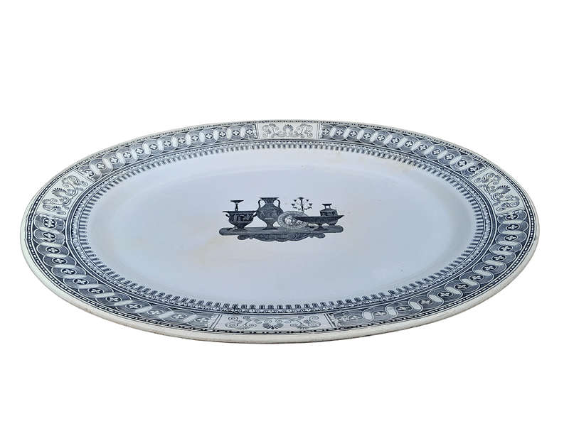 A Greek Etrusgan Porcelain Serving Platter of Large Proportion