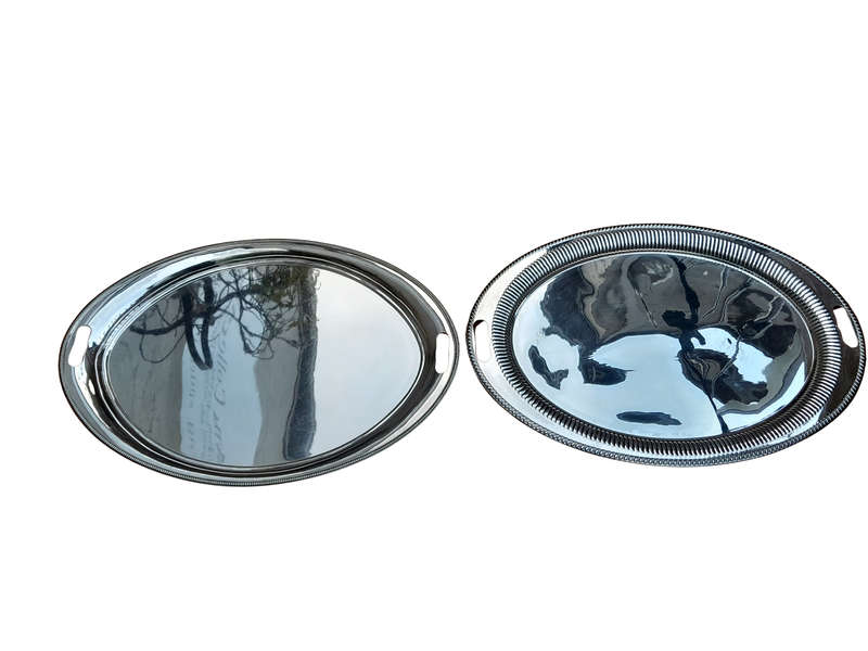 A 20th Century Set of Two Large Mappin and Webb Trays / Platters