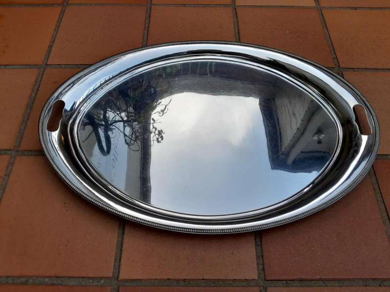 A 20th Century Set of Two Large Mappin and Webb Trays / Platters