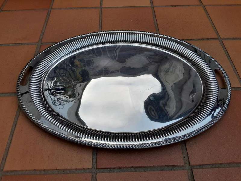 A 20th Century Set of Two Large Mappin and Webb Trays / Platters