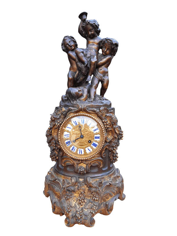 A 20th Century French Gilt Metal and Bronze Clock