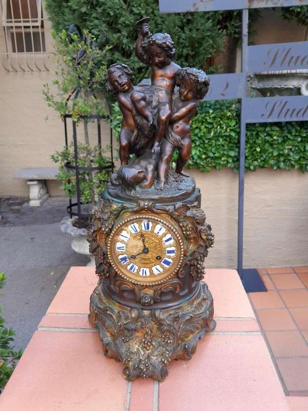 A 20th Century French Gilt Metal and Bronze Clock