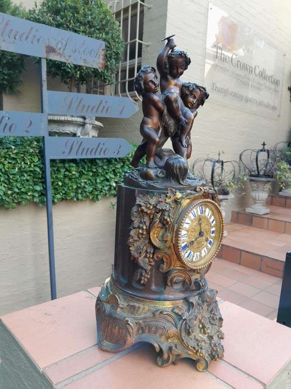 A 20th Century French Gilt Metal and Bronze Clock