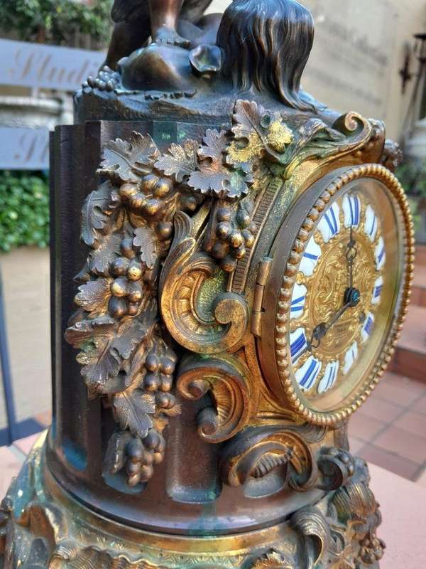 A 20th Century French Gilt Metal and Bronze Clock