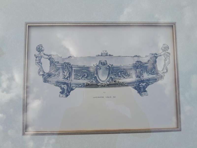 A 19th Century Jardinière Louis XVI Etching in A Black & Gold Frame