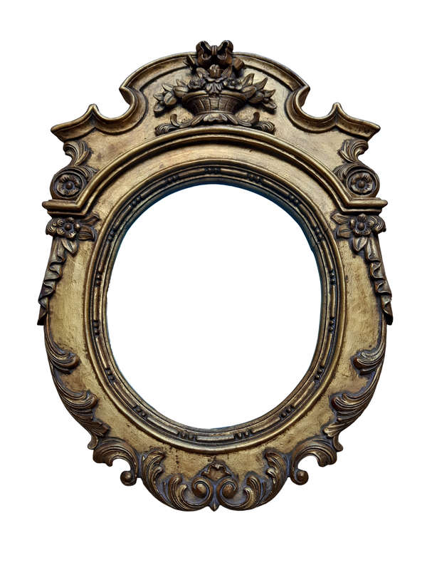 A 20th Century Carved and Gilded Bevelled Oval Mirror