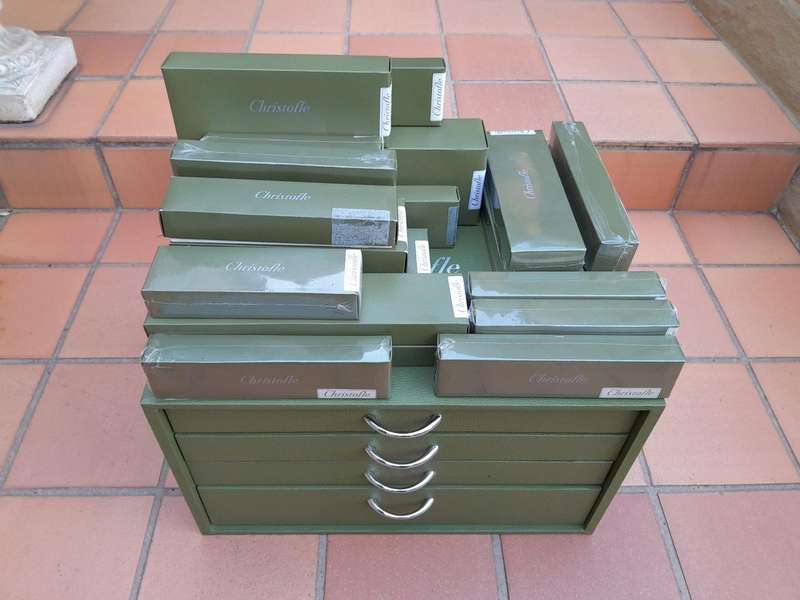 A Brand New Christofle Silver Plate Twelve Place Cutlery Set in Original Canteen (Never Used)