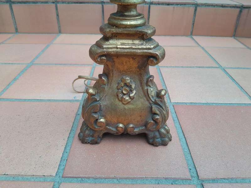 A 20th Century French Style Carved and Gilded Wooden Lamp Base ND