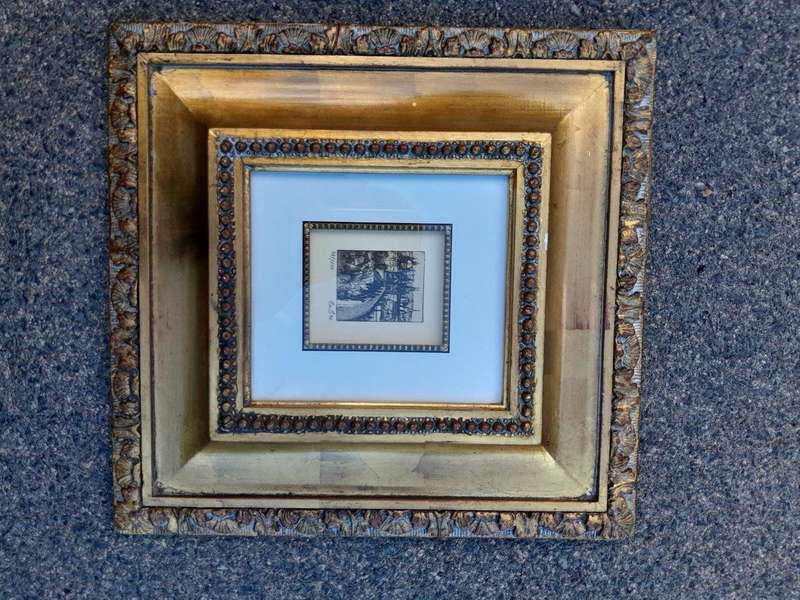 A Pair of Turner Wall Paris Scene in French Gilt Ornate Frames