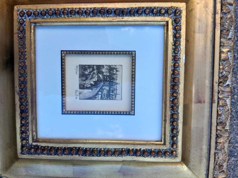 A Pair of Turner Wall Paris Scene in French Gilt Ornate Frames