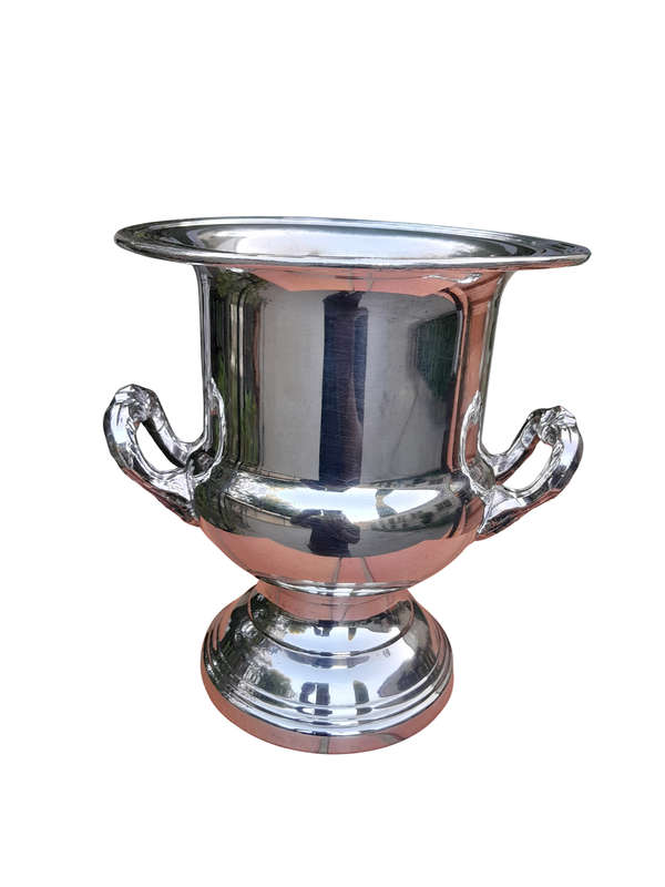 A 20th Century French Style Silver Plate Champagne/Wine Cooler with Handles