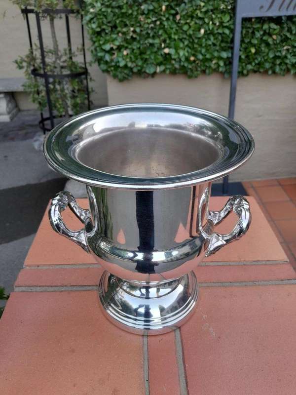A 20th Century French Style Silver Plate Champagne/Wine Cooler with Handles