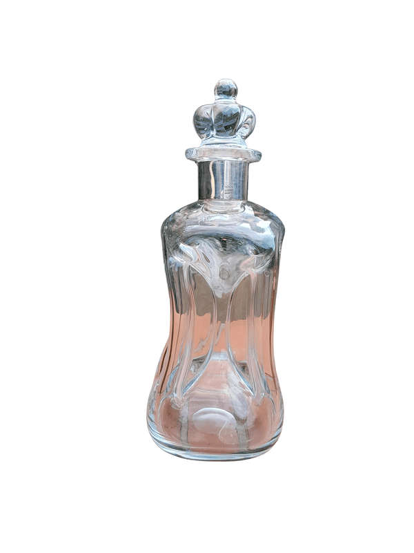 A Danish Sterling Silver Mounted Glug Glug Decanter