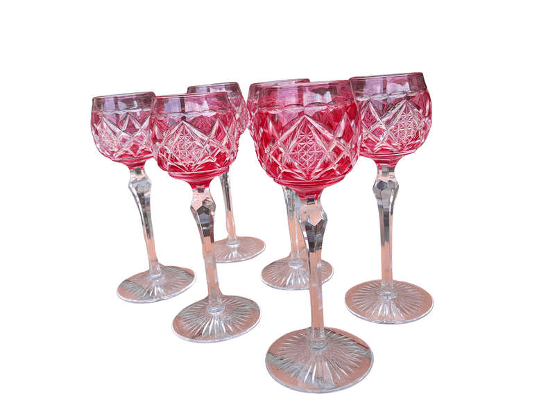 A Set of Six Crystal Glasses