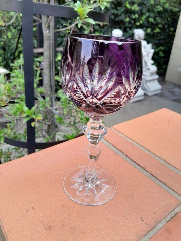 A Set of Five Crystal Harlequin Glasses