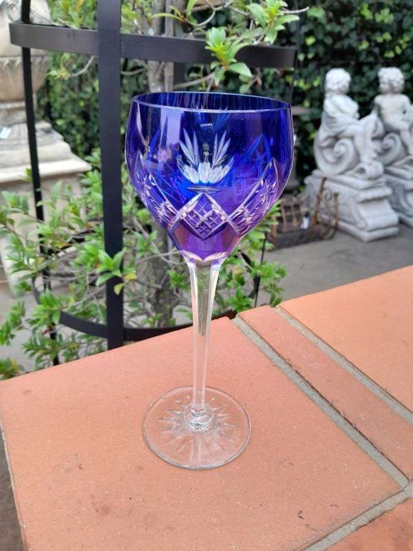 A Set of Five Crystal Harlequin Glasses